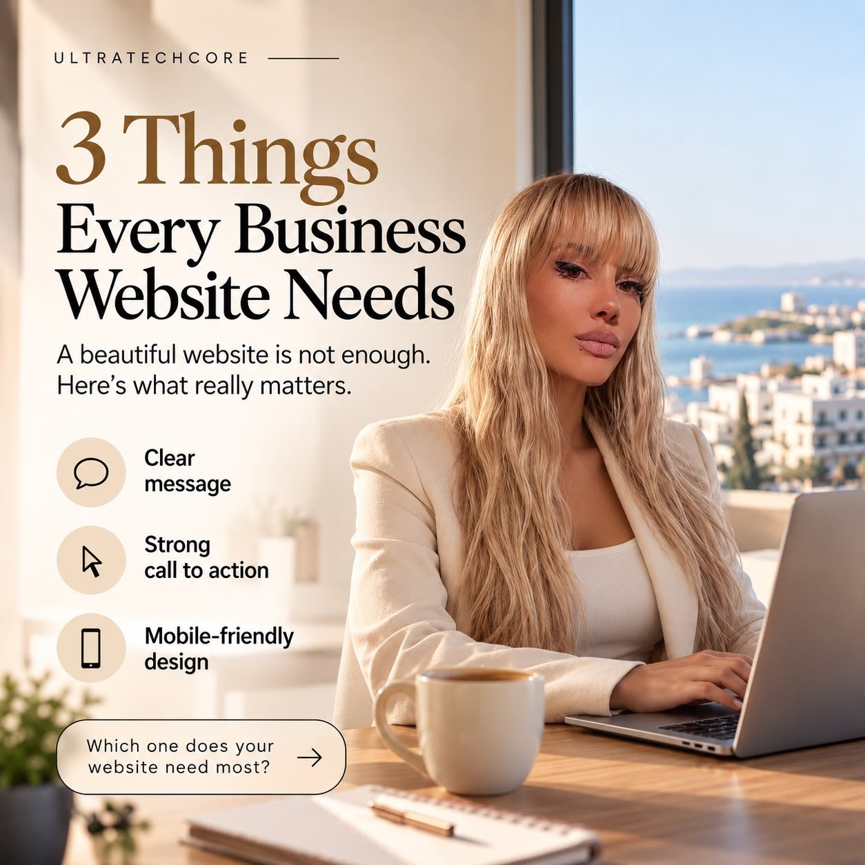 SEO services in Cyprus – digital marketing specialist working on a laptop